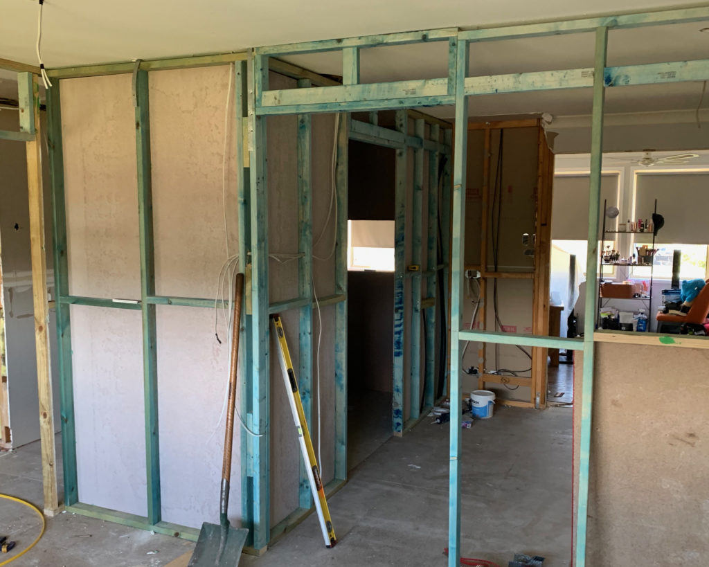 Home renovation project with framing by MGB Joinery and Building.