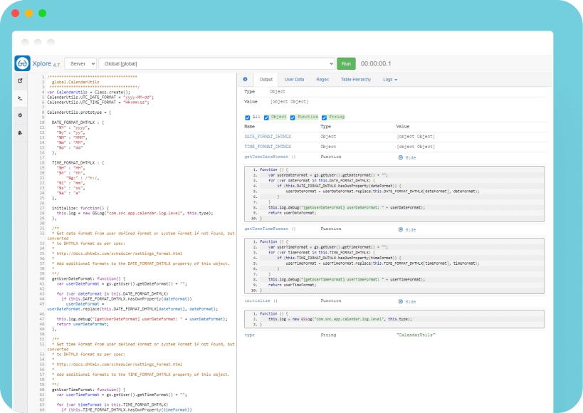 A graphic representation of a developer working on a project, with code and design elements