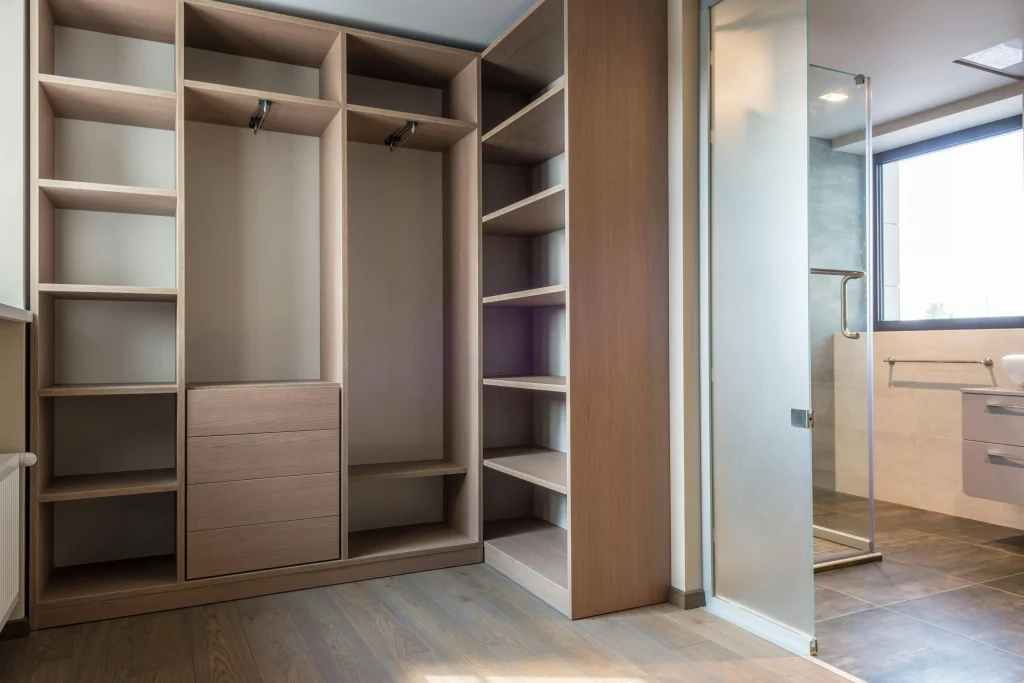 Custom joinery shelving in a modern retail store for efficient product display